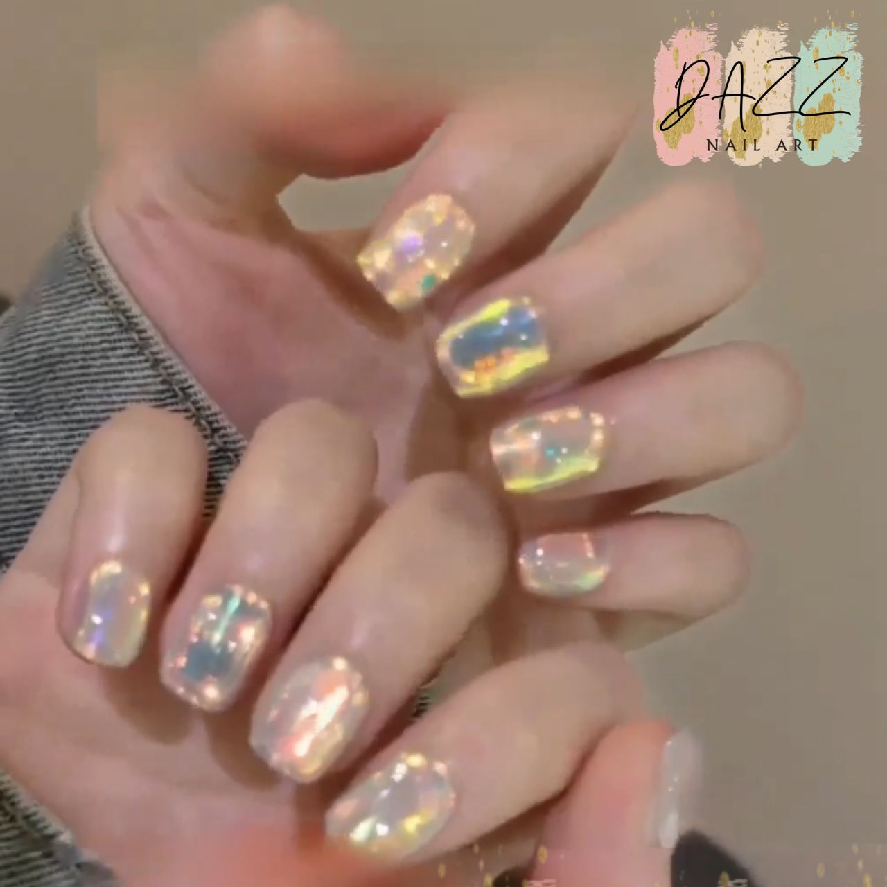 Rainbow Holo with Nail Foil Sticker