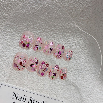 100% Handmade Press-on Nails 19359