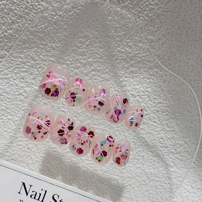 100% Handmade Press-on Nails 19359